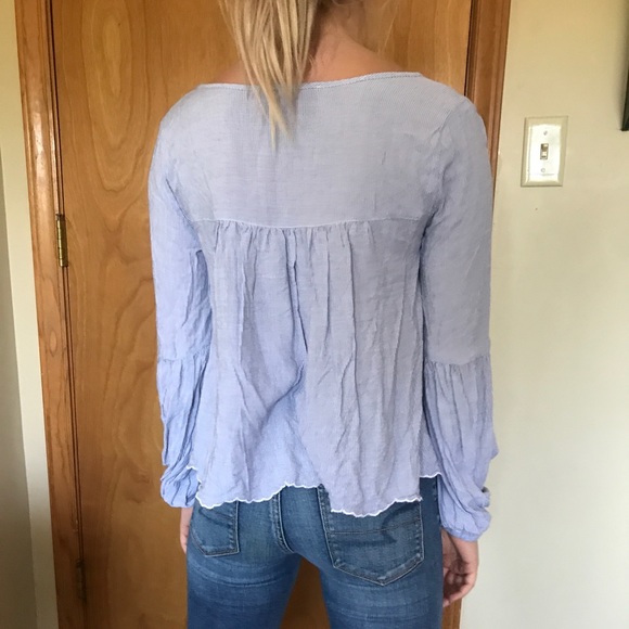 Women’s Hollister pin striped peasant blouse - Picture 3 of 6